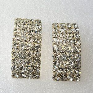 Rhinestone Rectangular Earrings